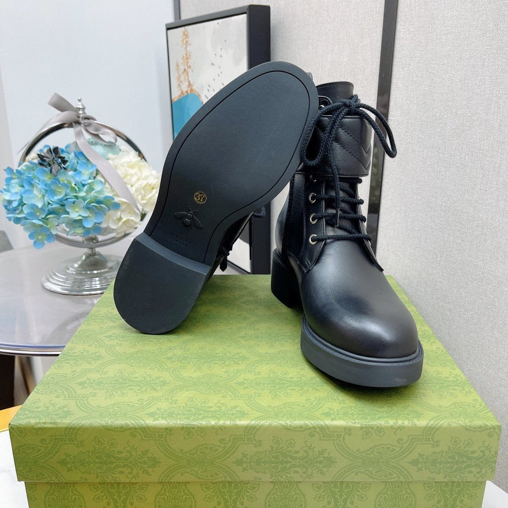 Gucci Ankle Boots With Double G Black