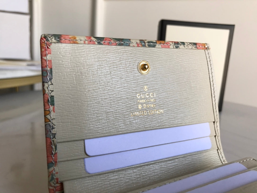 Gucci Horsebit 1955 Flora Card Case Wallet 11cm