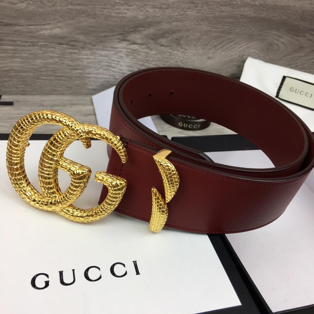 Gucci Belt With Double G Buckle Red