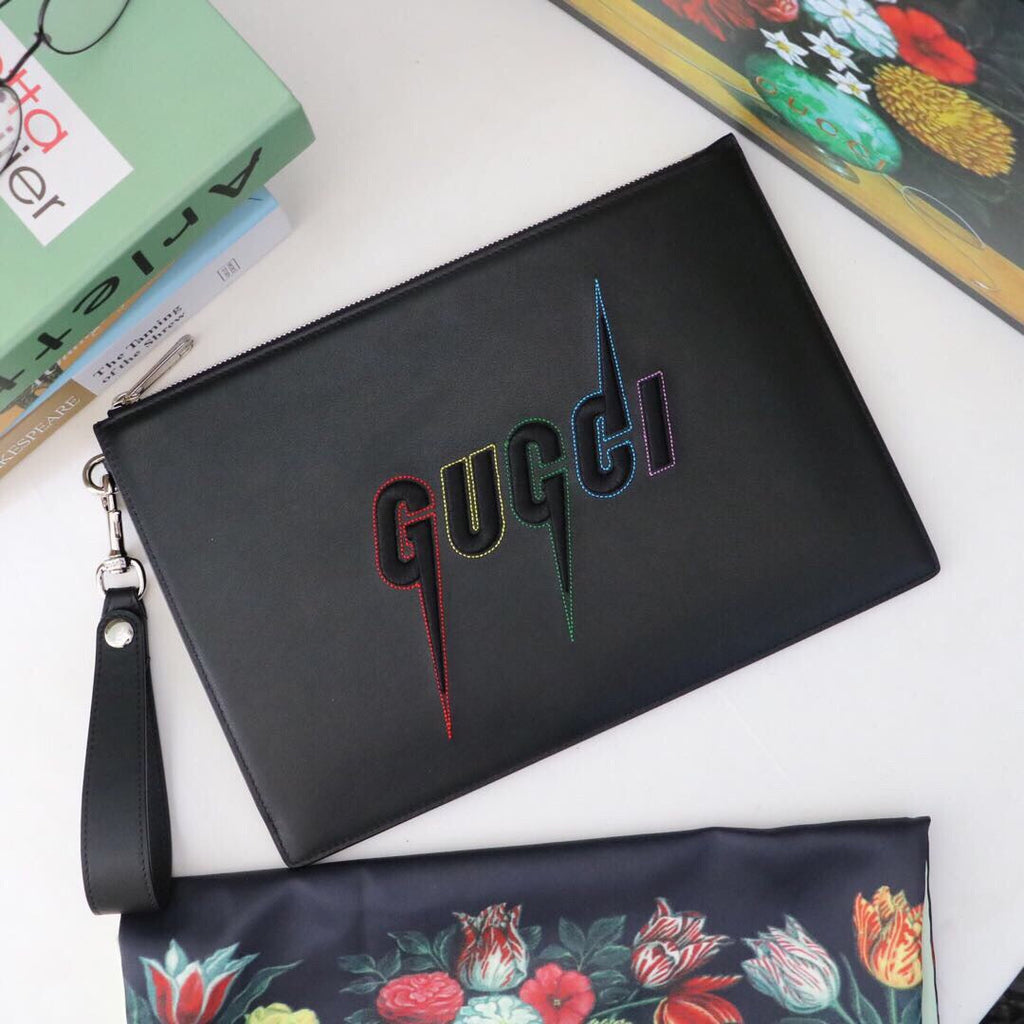 Gucci Pouch With Blade Embroidery