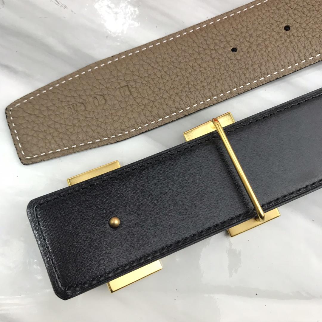 Hermes Quizz Touareg Belt Buckle & Reversible Leather Beige