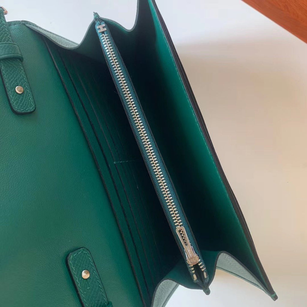 Hermes Constance Togo 21cm Green