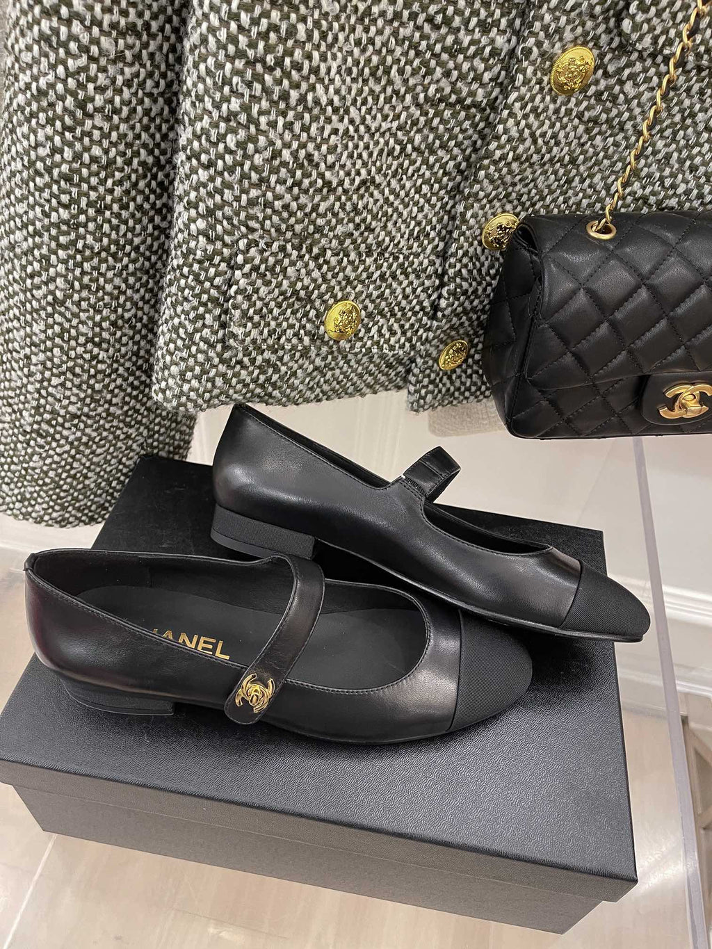 Chanel Sling Back 0.8 Inches Black