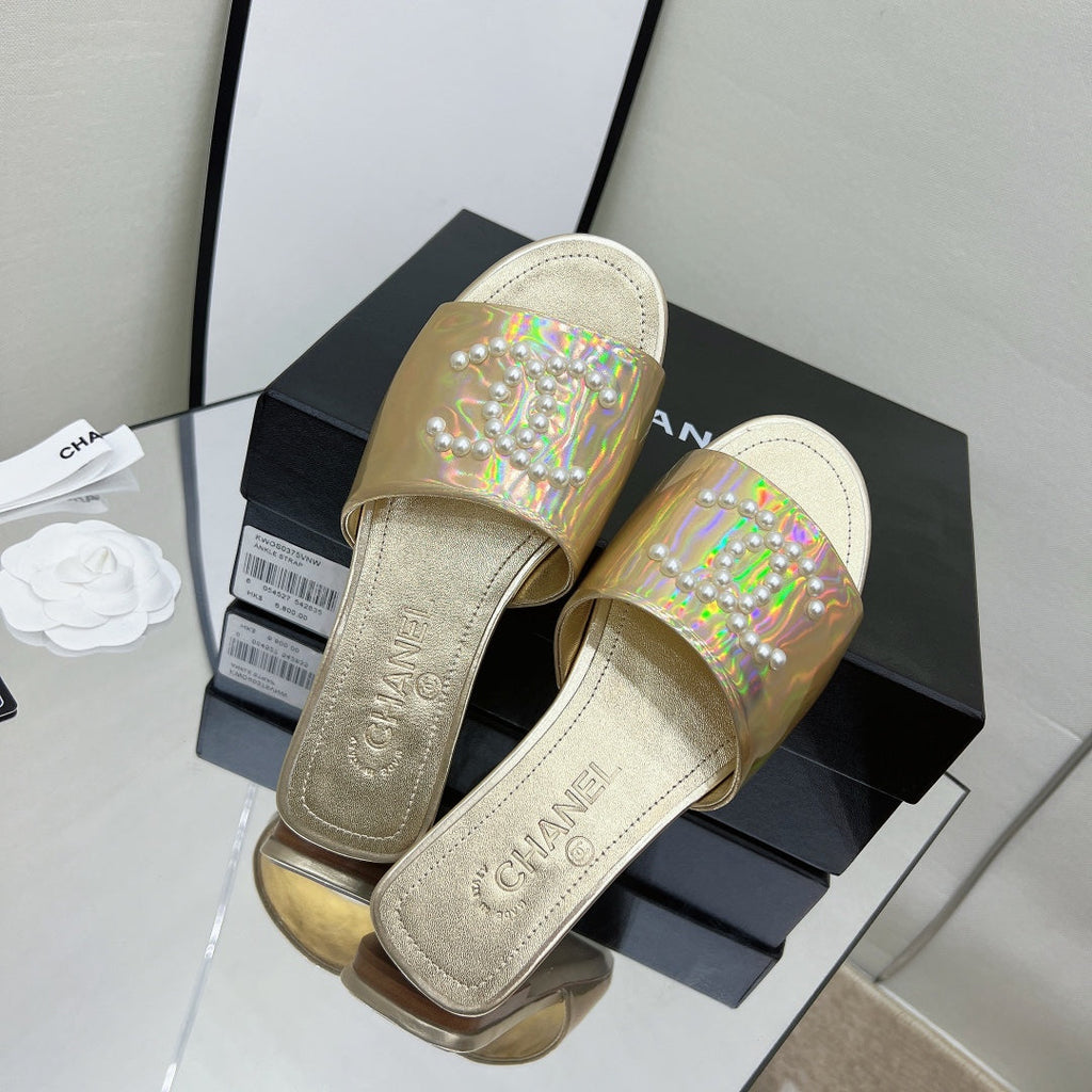 Chanel Sandals Gold