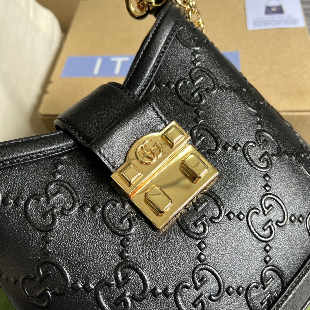 Gucci Small GG Shoulder Bag 25cm Black