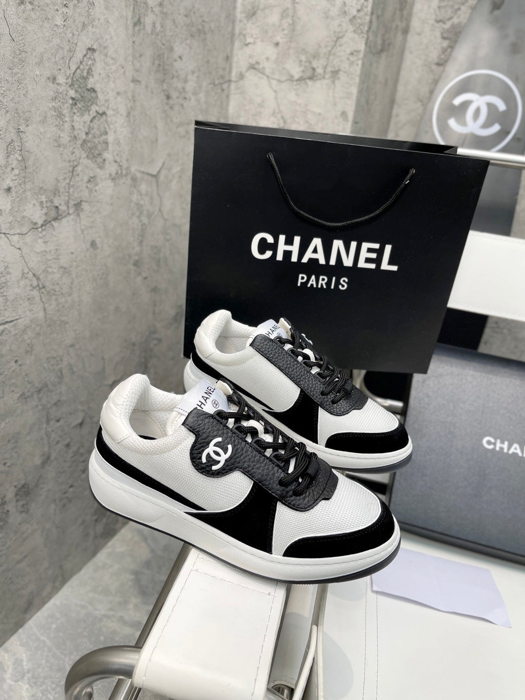 Chanel Trainers Sneakers White/Black