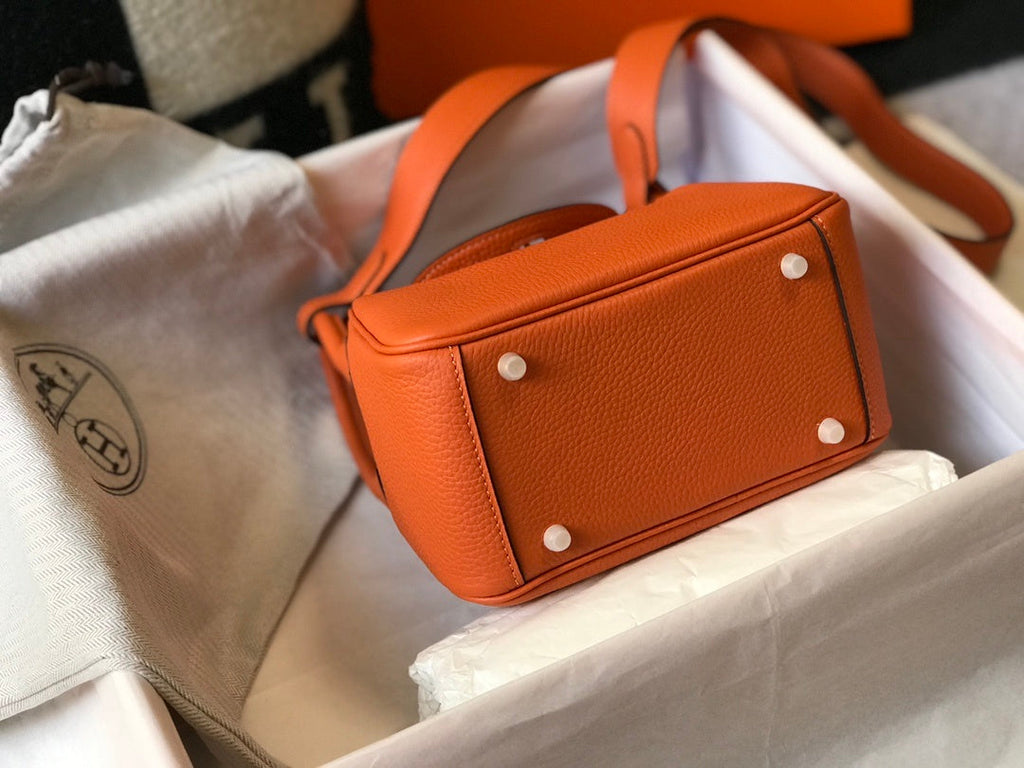Hermes Lindy Mini 19cm Orange Bag