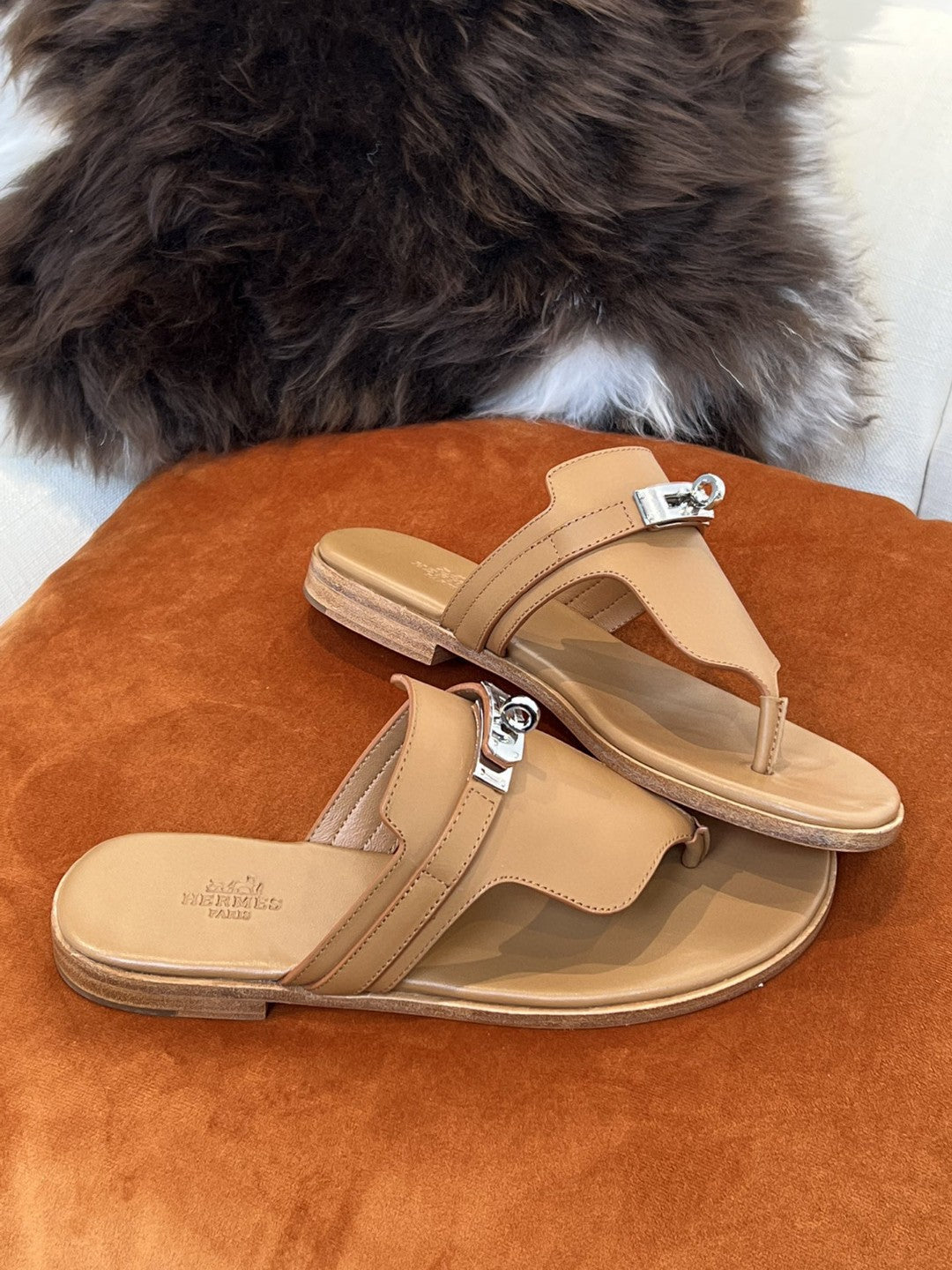 Hermes Elixir Neo Sandal Brown