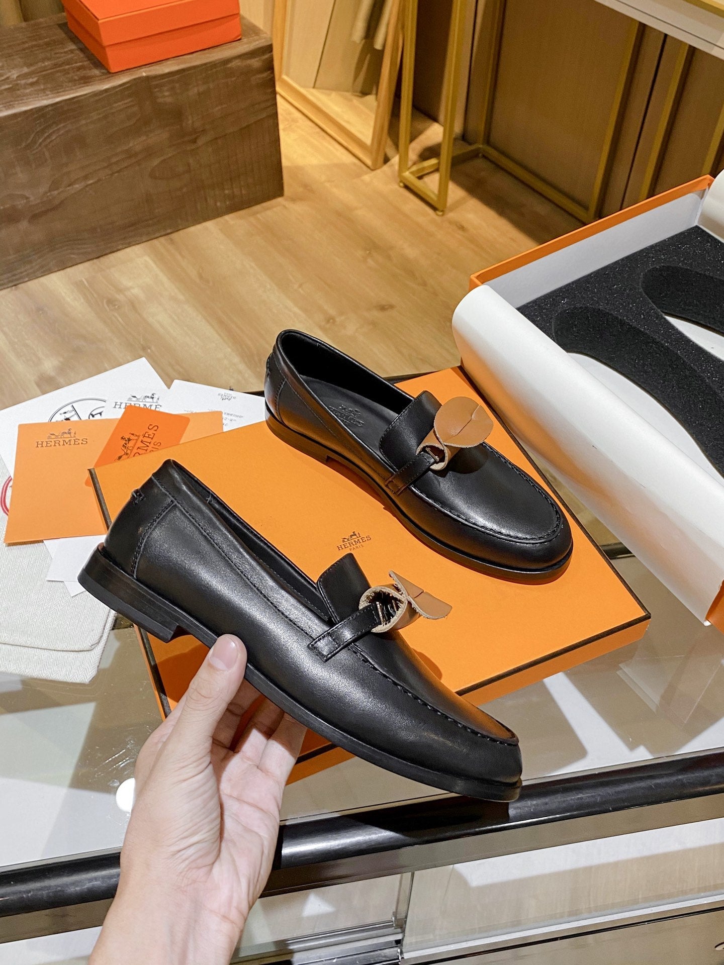 Hermes Destin Loafer Black