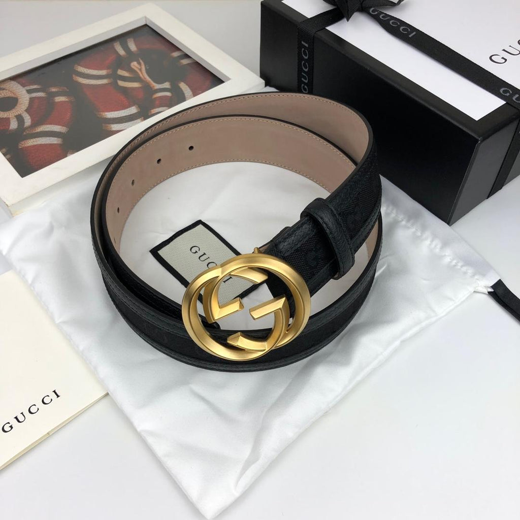 Gucci Belt With Double G Buckle Black
