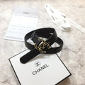 Chanel Belt With Double C Buckle Black