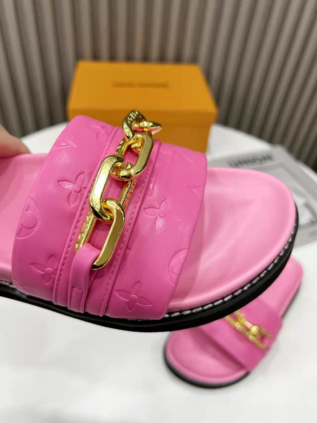 Louis Vuitton Unset Flat Comfort Mule Pink