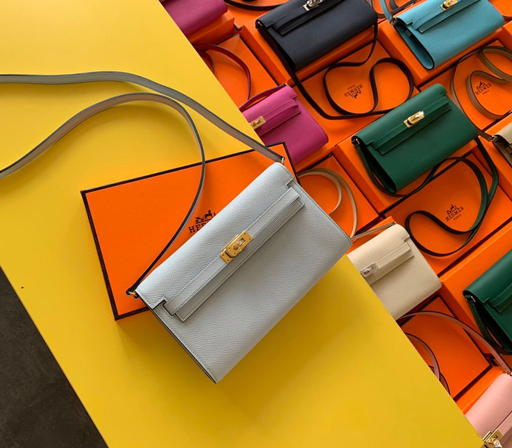 Hermes Kelly Togo Woc Crossbody Bag 21cm White