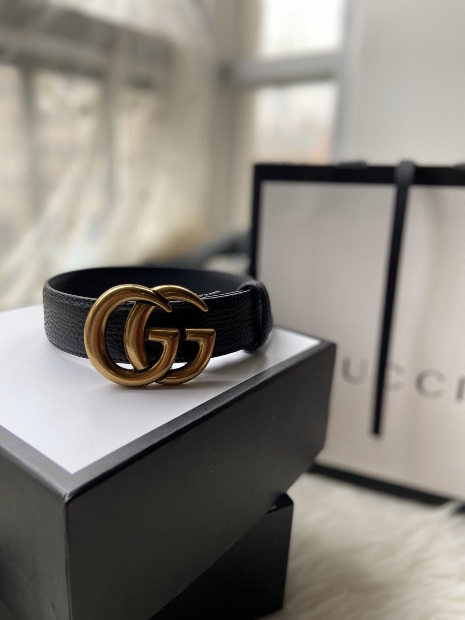 Gucci Belt With Double G Buckle Black