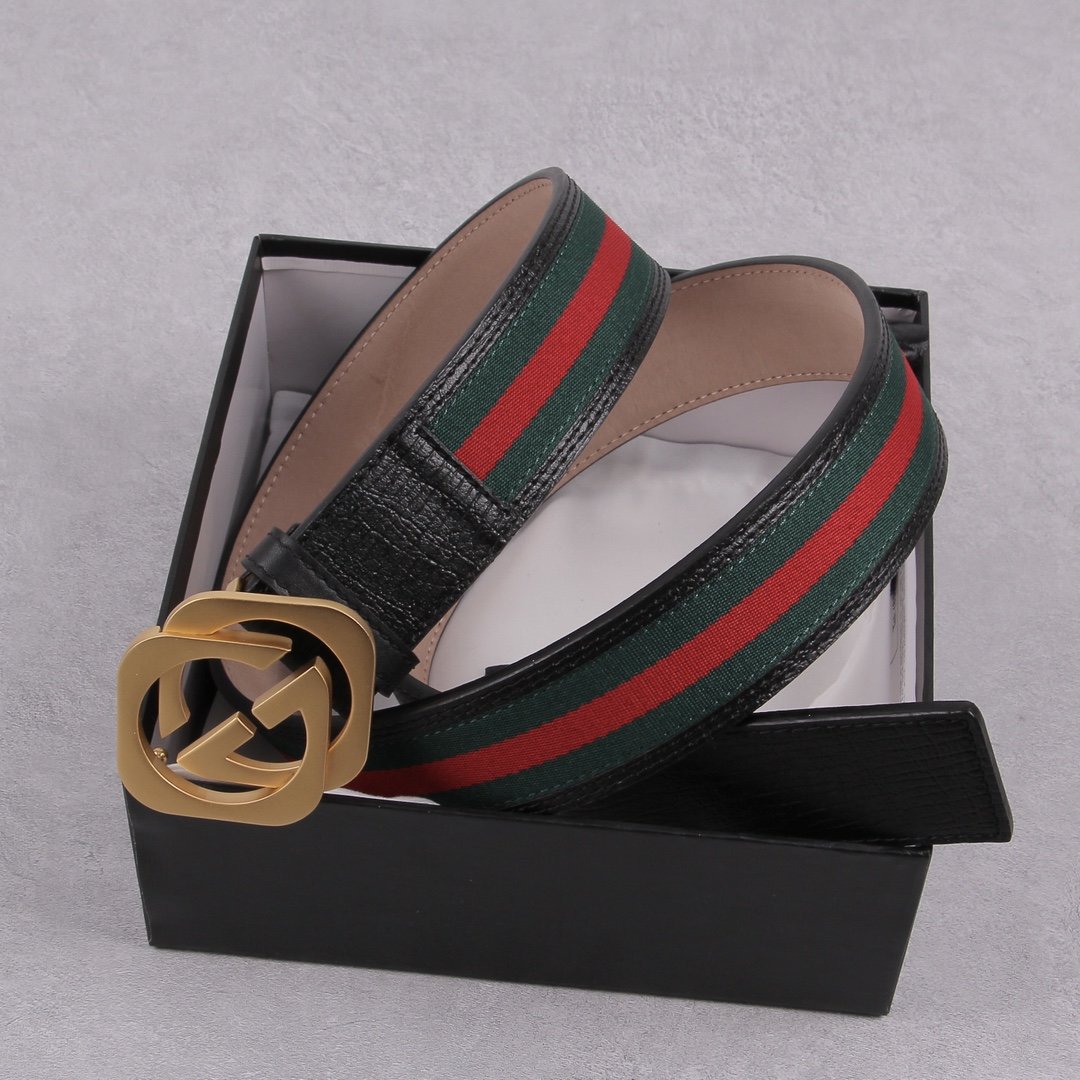 Gucci Belt With Double G Buckle Black
