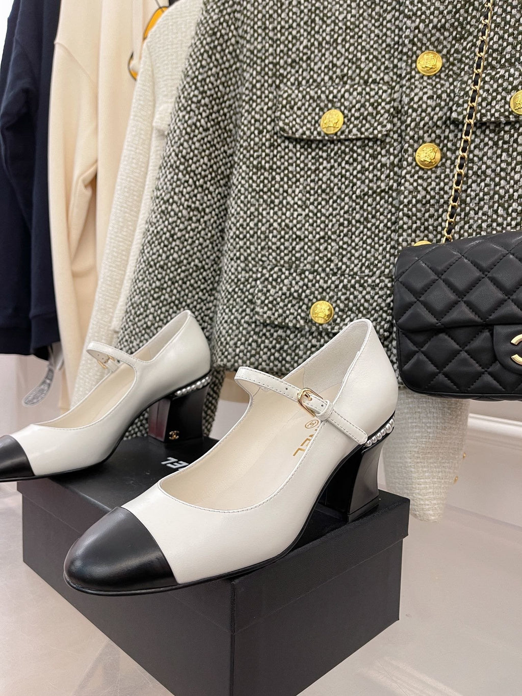 Chanel Open Shoes White