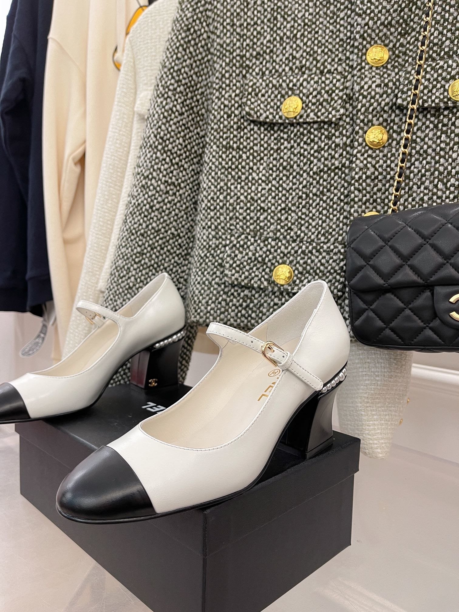Chanel Open Shoes White