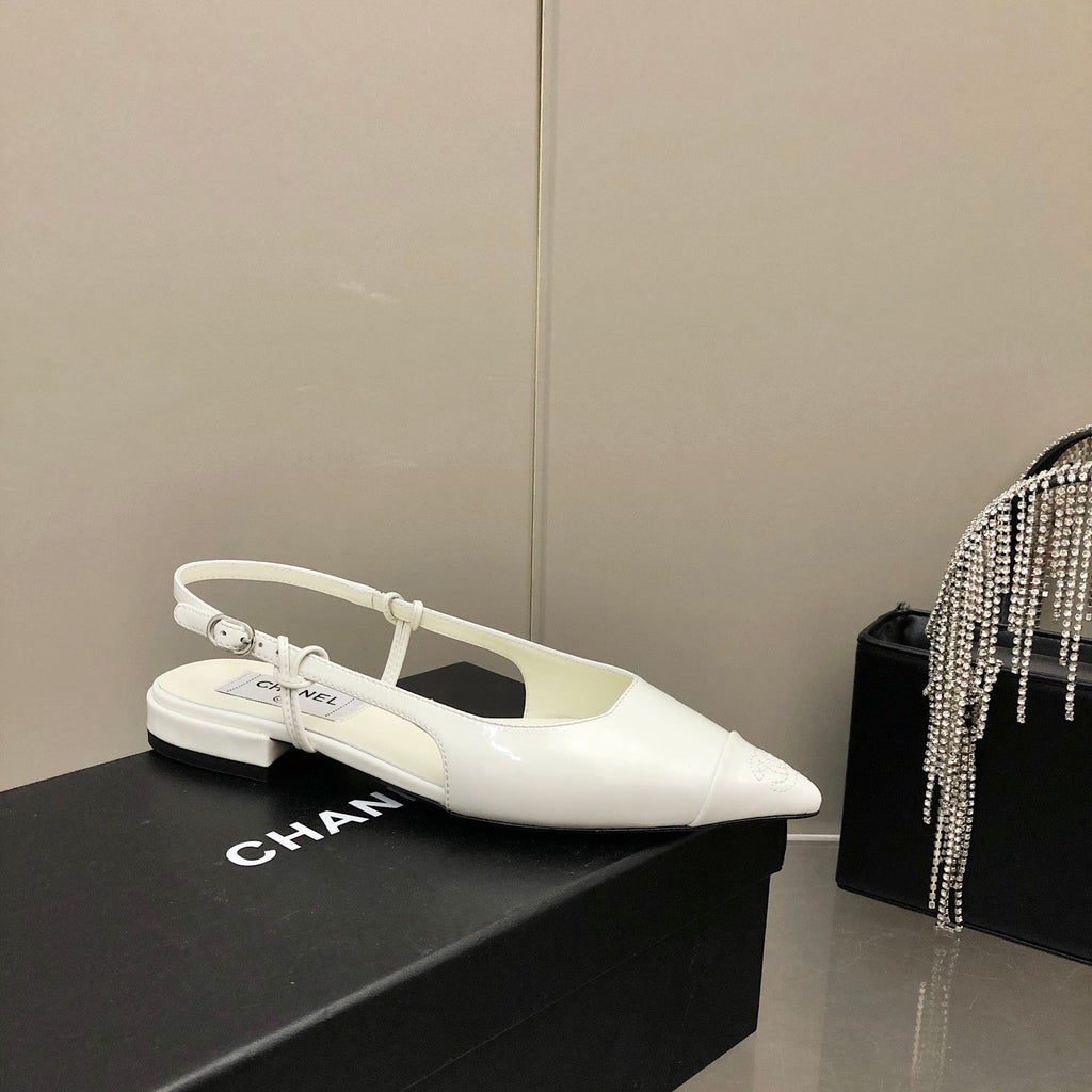 Chanel Sling Back White