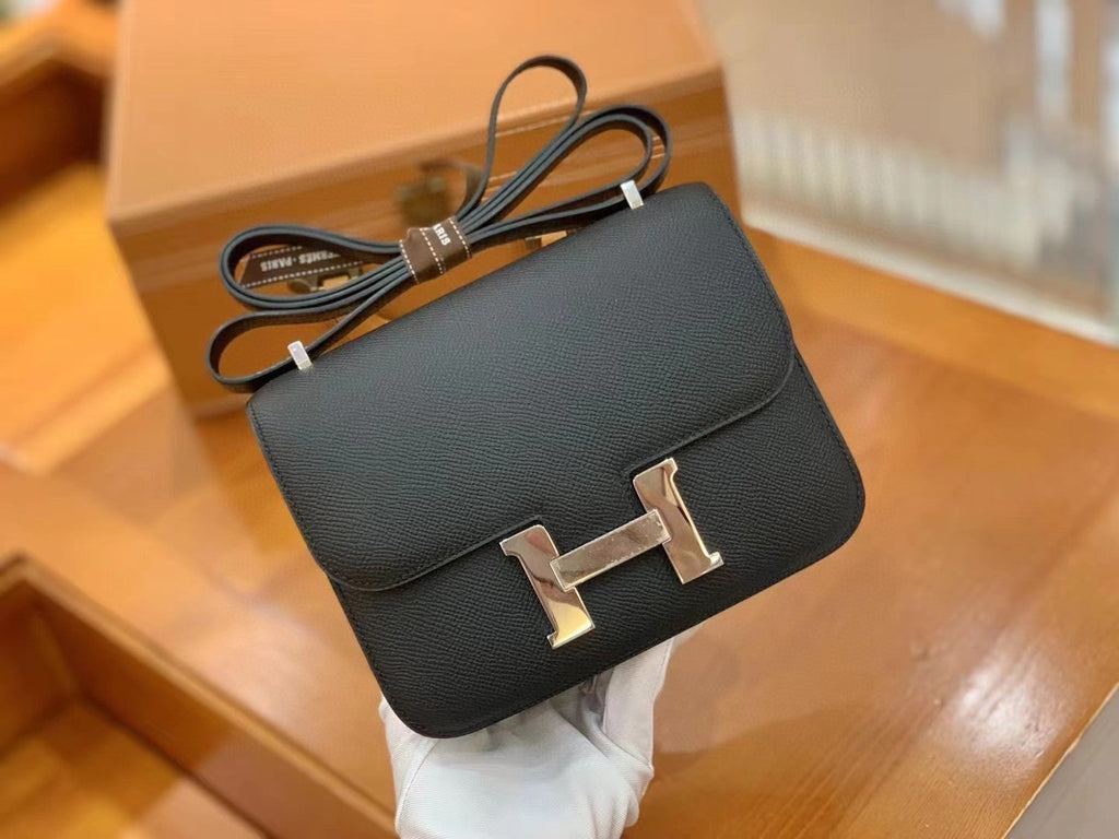 Hermes Constance Shoulder Bag 23cm Black