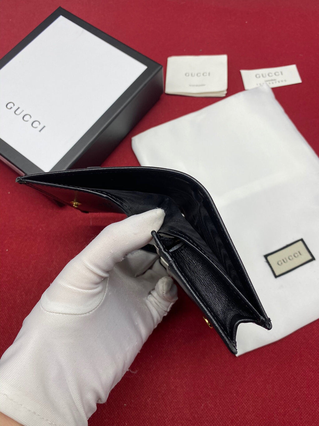 Gucci Horsebit 1955 Black Card Case 11cm
