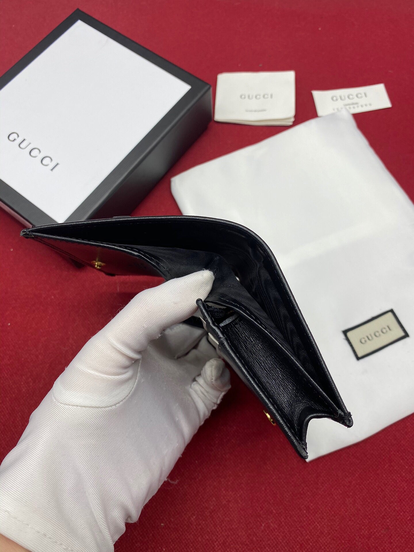 Gucci Horsebit 1955 Black Card Case 11cm