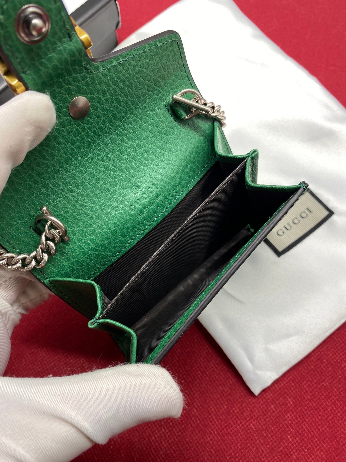 Gucci Green Super Mini Dionysus Chain Bag 11cm