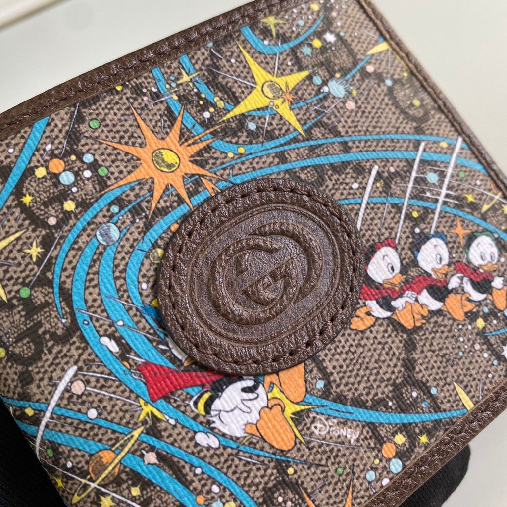 Gucci Disney Donald Duck Brown Wallet 11cm