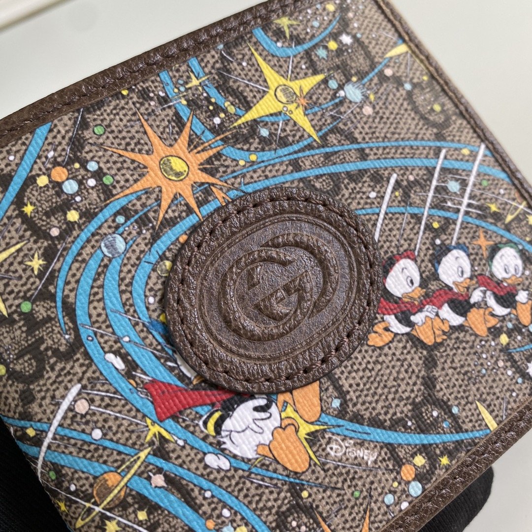 Gucci Disney Donald Duck Brown Wallet 11cm