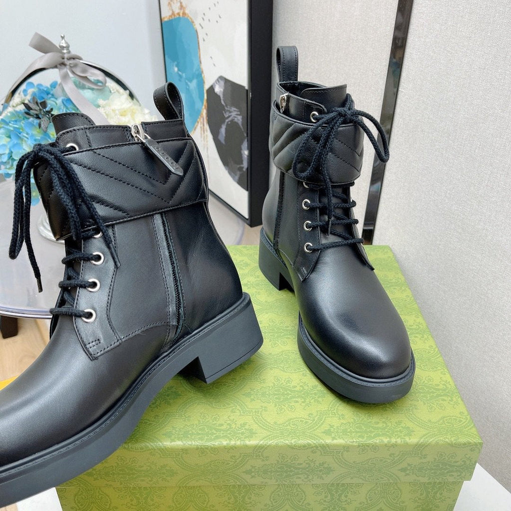Gucci Ankle Boots With Double G Black