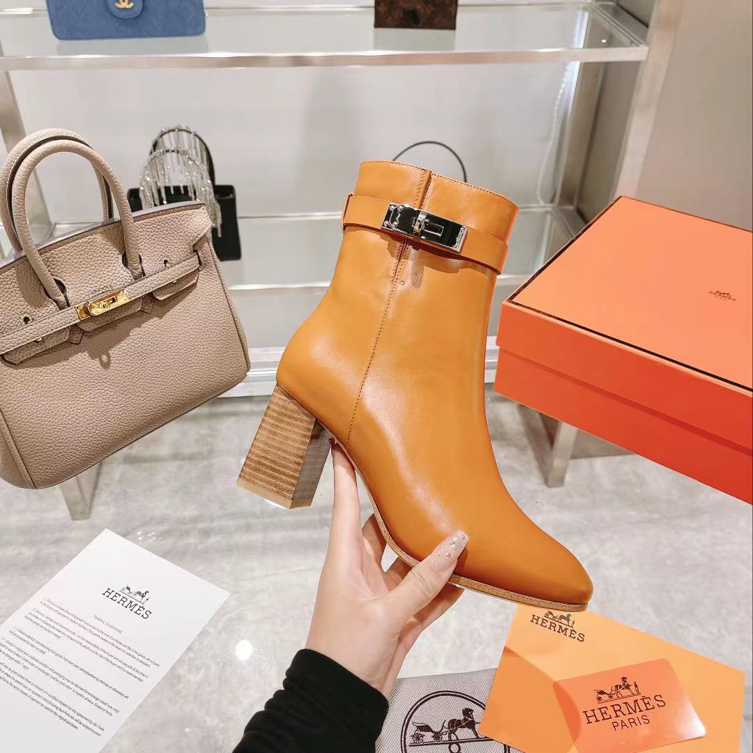 Hermes Saint Germain Ankle Boot Brown