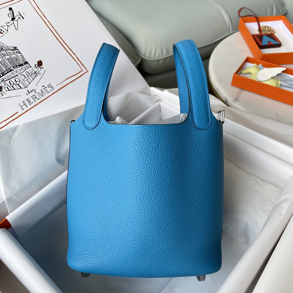 Hermes Picotin Lock 18 Bag Blue