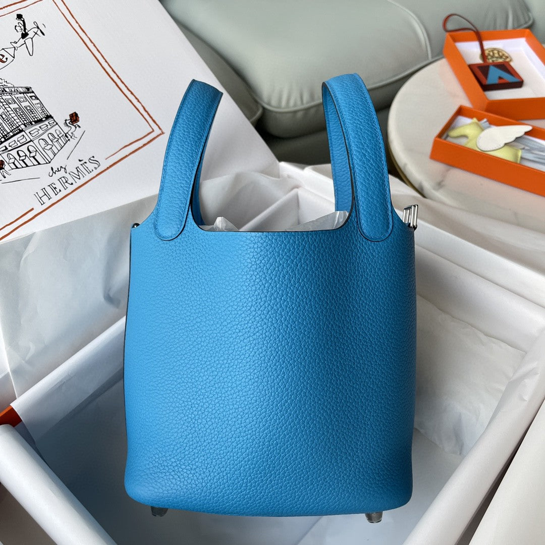 Hermes Picotin Lock 18 Bag Blue