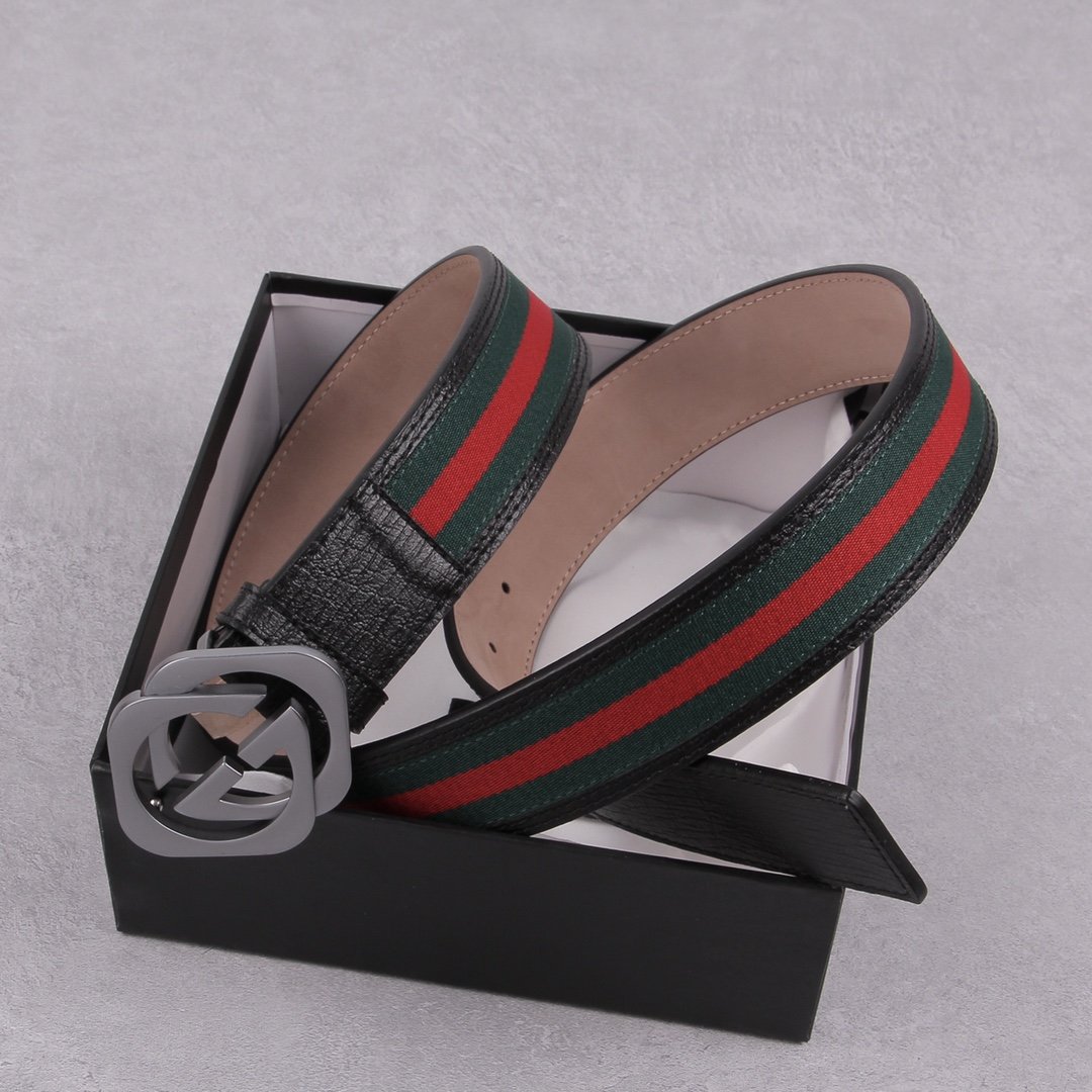 Gucci Belt With Double G Buckle Black