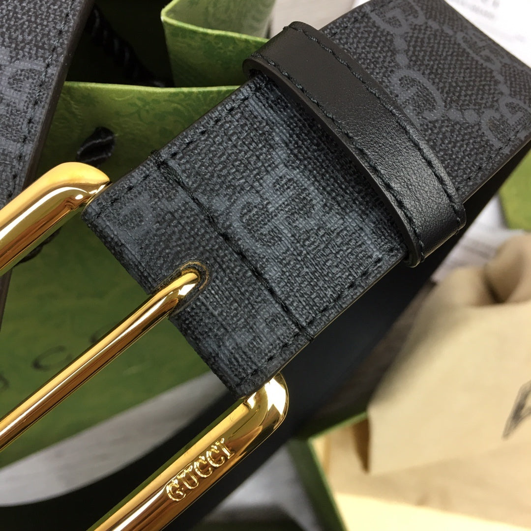 Gucci Belt With Square Buckle Black