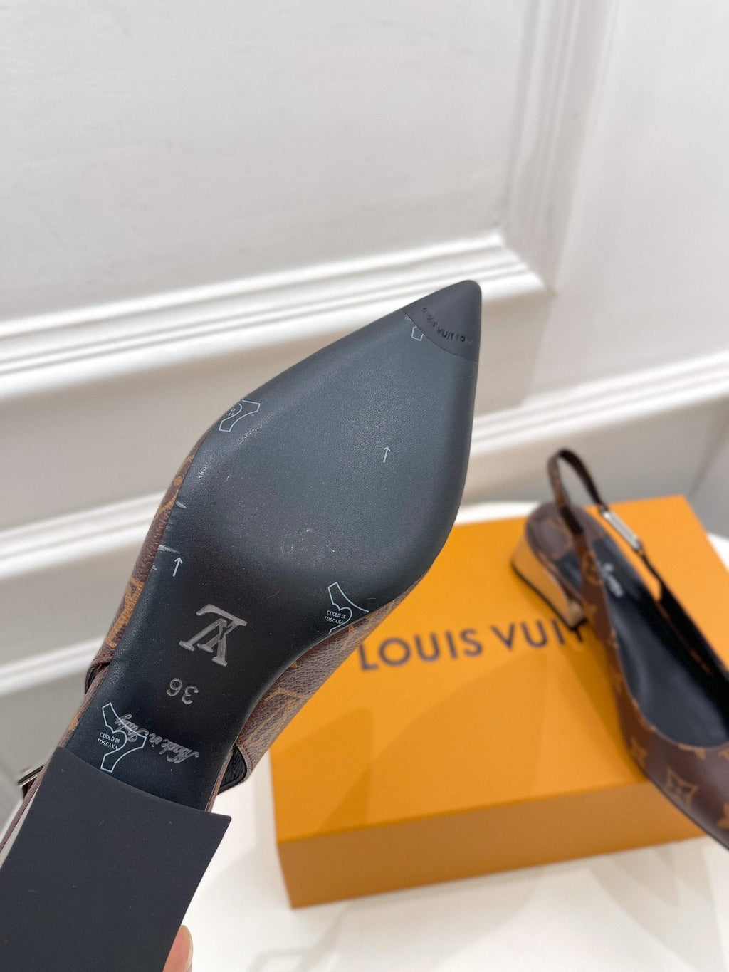 Louis Vuitton Magnetic Slingback Pump Brown
