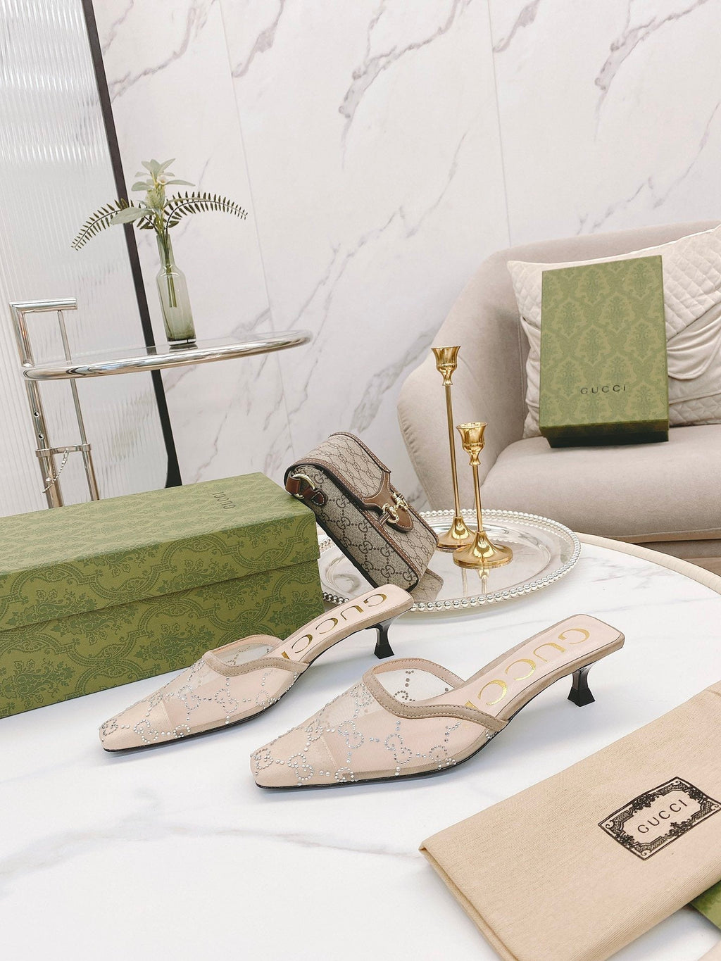 Gucci Slide Sandal Beige