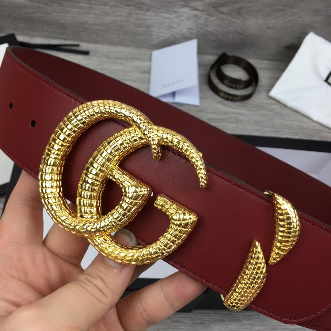 Gucci Belt With Double G Buckle Red
