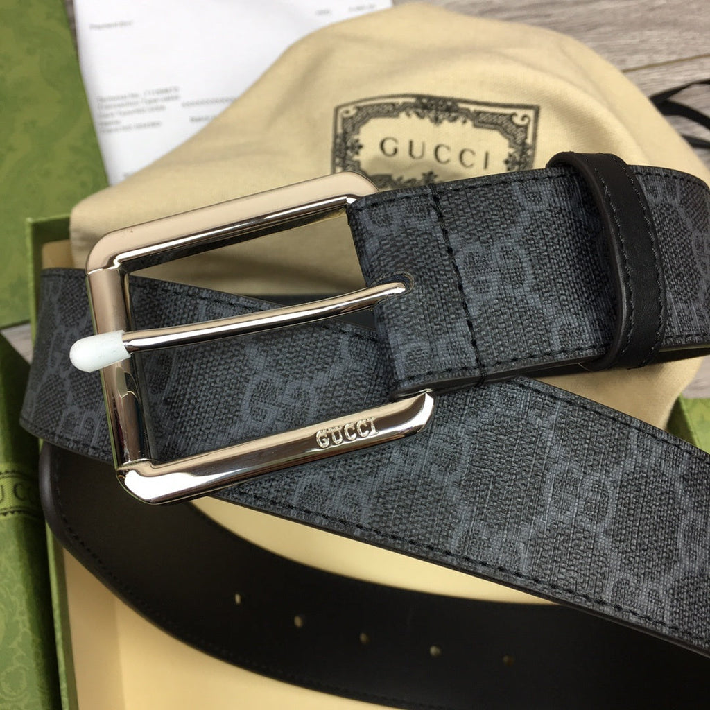 Gucci Belt With Square Buckle Black