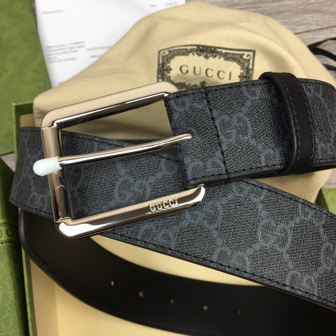 Gucci Belt With Square Buckle Black