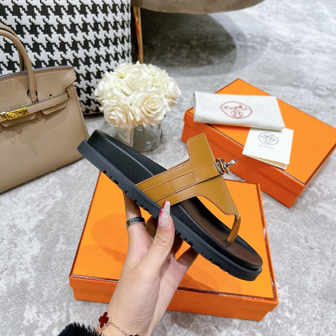 Hermes Elixir Sandal Brown