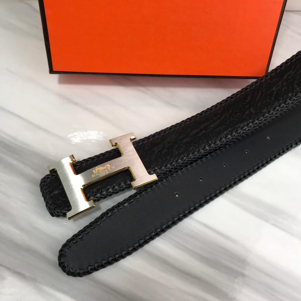 Hermes Quizz Touareg Belt Buckle & Reversible Leather Black