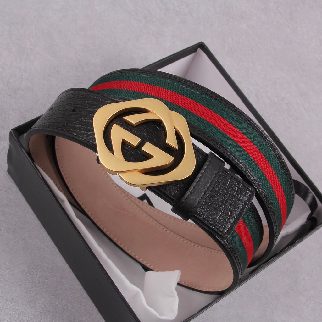 Gucci Belt With Double G Buckle Black