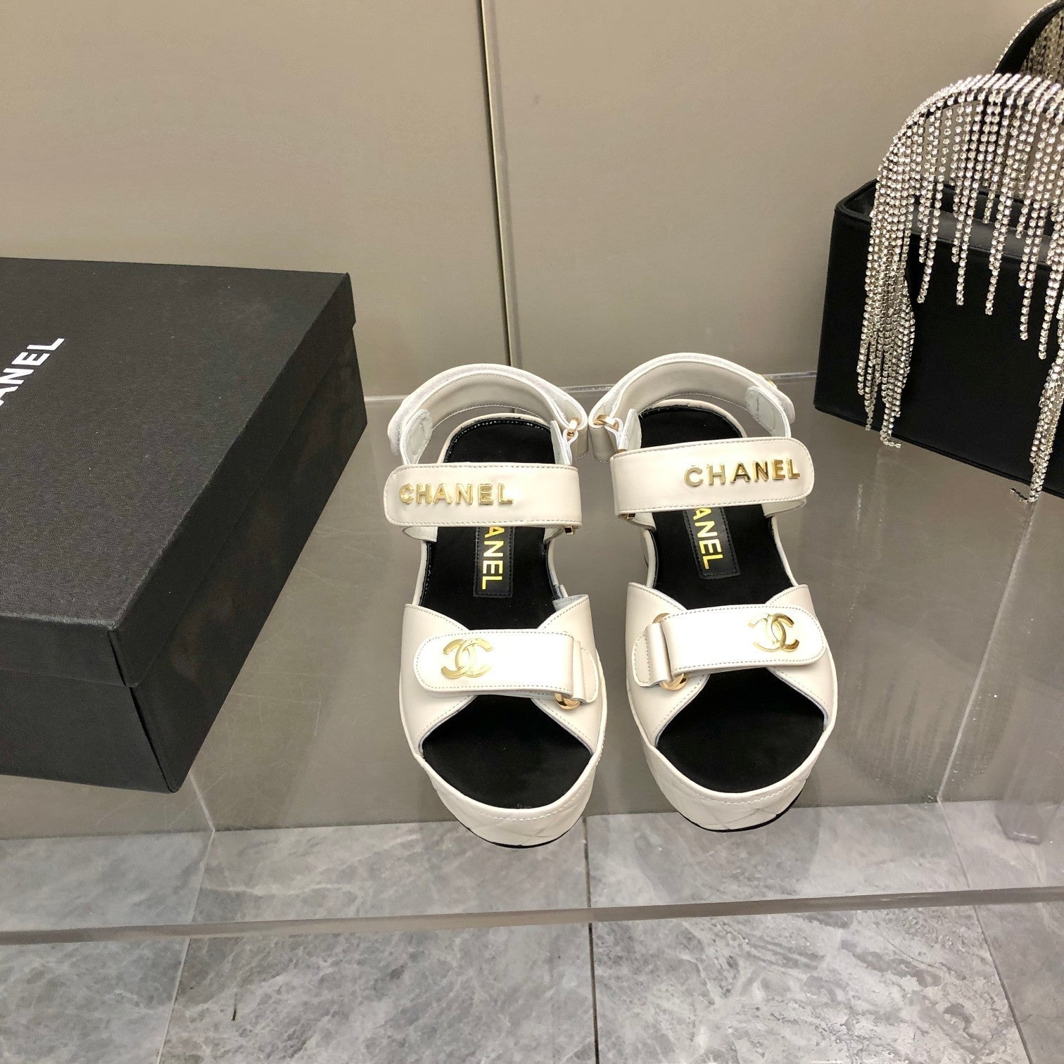 Chanel Sandals White