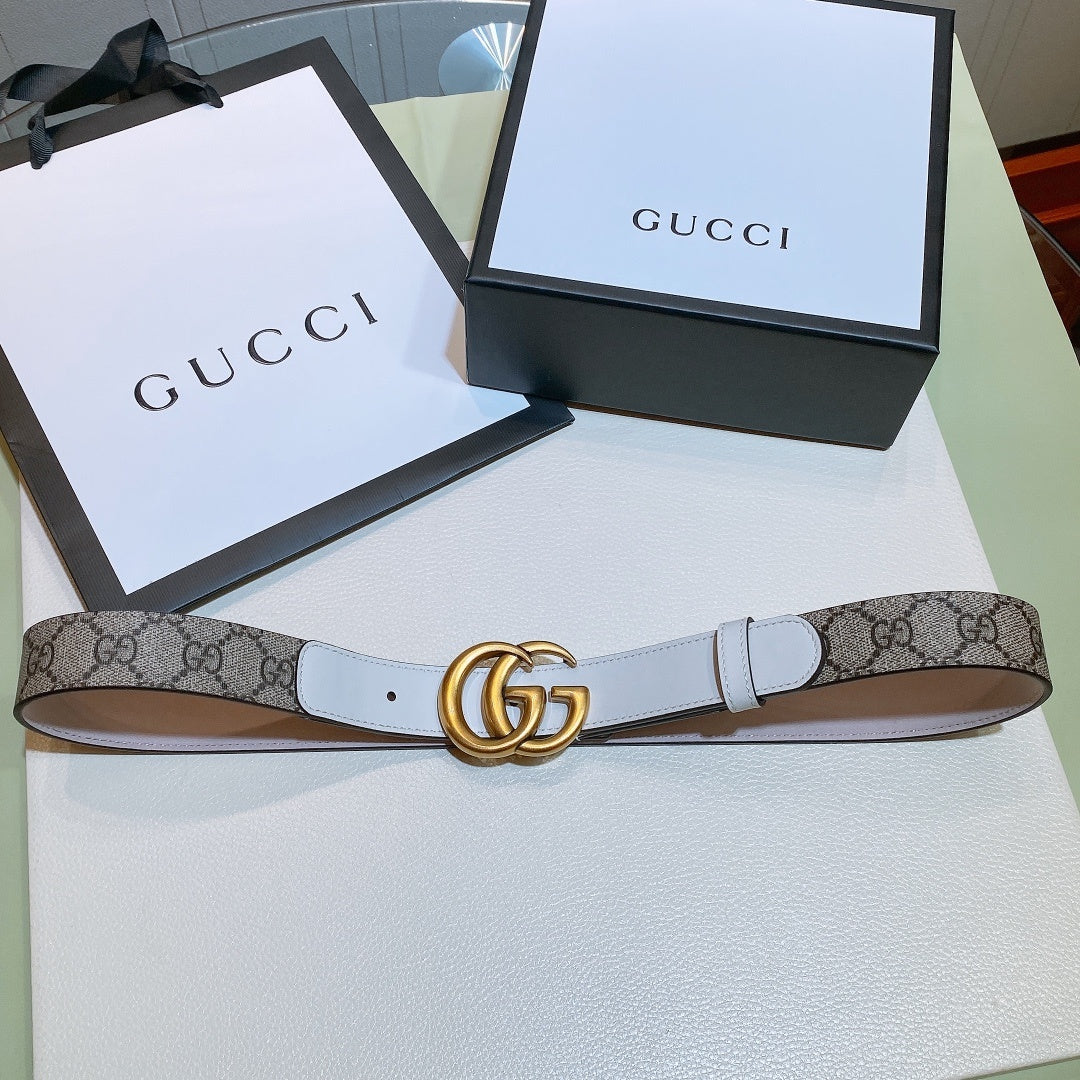 Gucci GG Thin Marmont Belt Brown