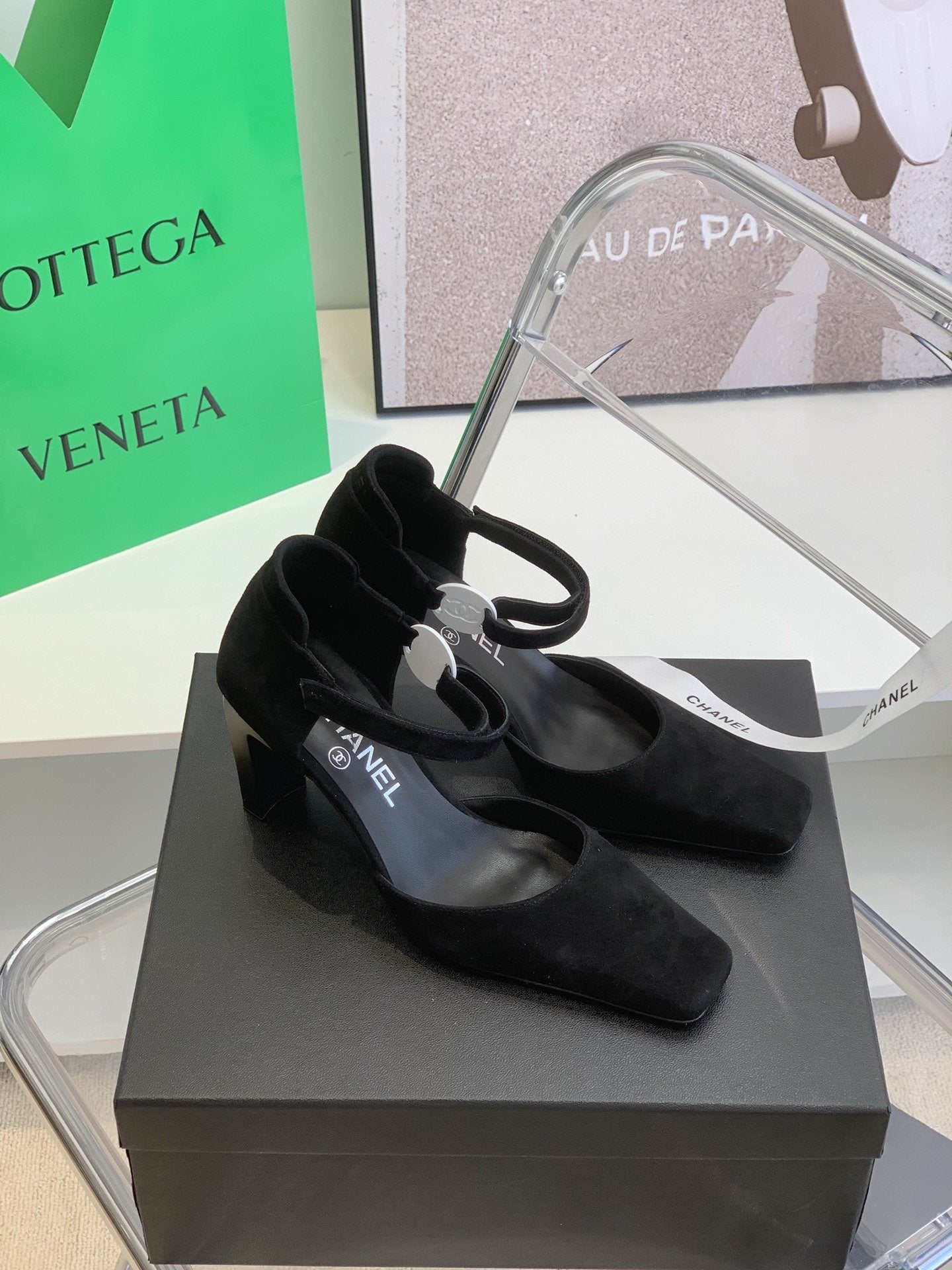 Chanel Sling Back Black