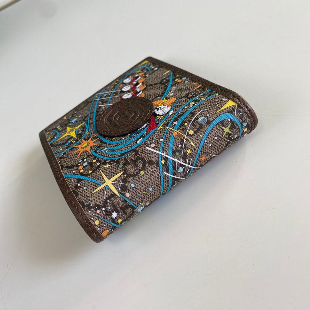 Gucci Disney Donald Duck Brown Wallet 11cm