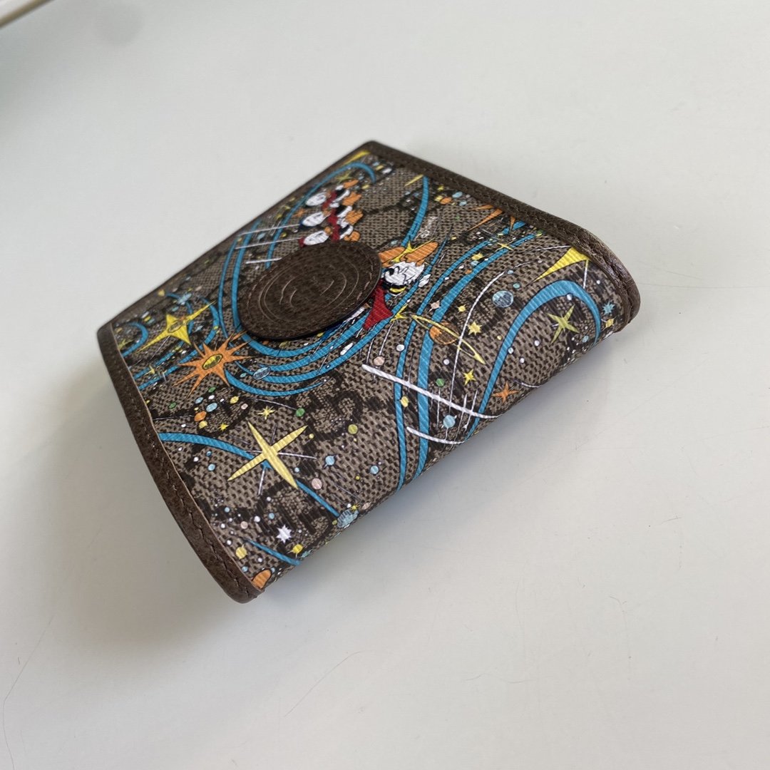 Gucci Disney Donald Duck Brown Wallet 11cm