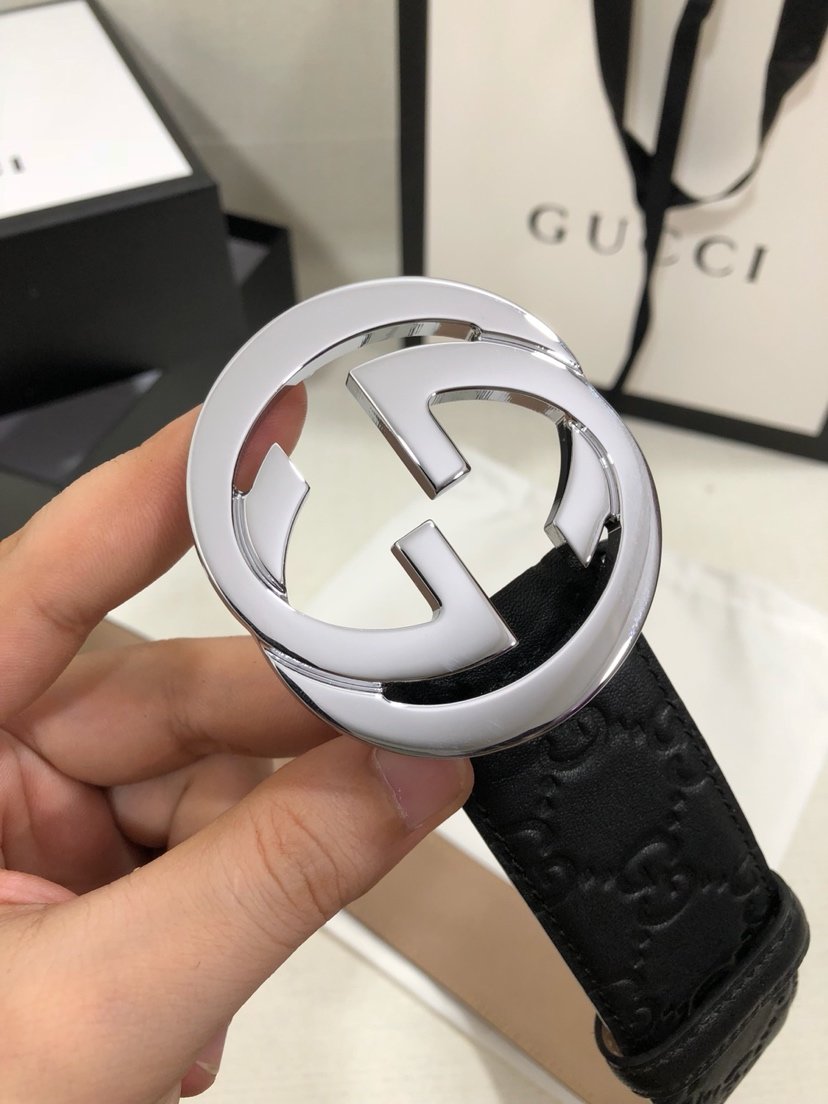 Gucci Belt With Double G Buckle Black