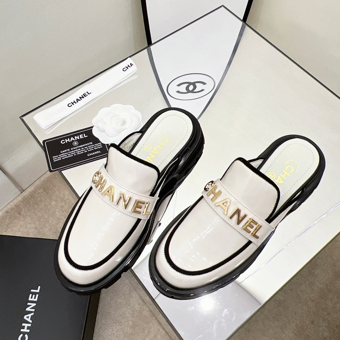 Chanel Mule White