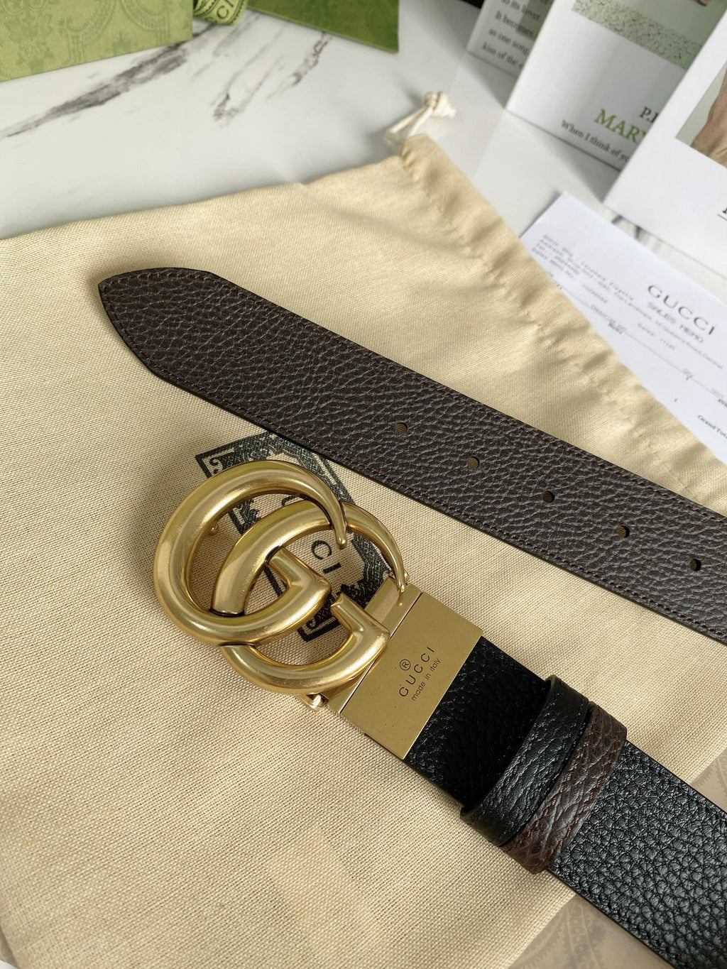 Gucci Marmont Reversible Belt